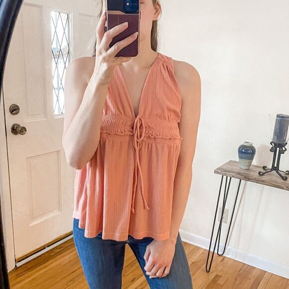 Free People Beach Bound Plunge Tank Top XS - Picture 2 of 9